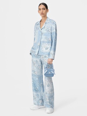 Amiri Bandana Floral Pj Shirt Hemd Damen Cerulean | 90567RNGH