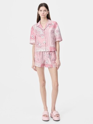 Amiri Bandana Floral Shirt Hemd Damen Rosa | 89723WPRA