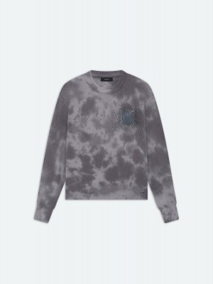 Amiri Crystal Crewneck- Faded Black Sweatshirts Herren Schwarz | 80253EPFY