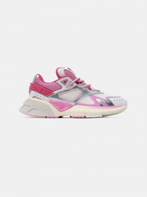 Amiri Ma Runner Sneakers Damen Fuchsie Rosa Weiß Silber | 71930ZXOQ