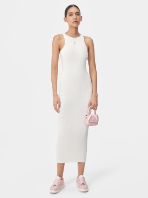 Amiri Stacked Maxi Dress Strickwaren Damen Alabaster | 73856EUMG