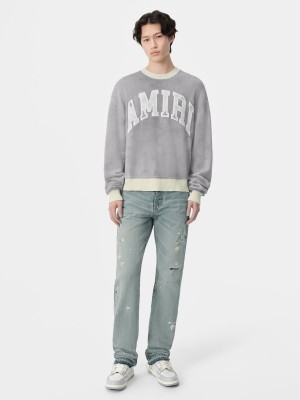 Amiri Vintage Cashmere Crew Strickwaren Herren Grau | 92140NHFW