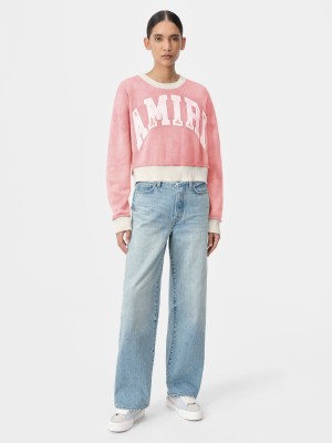 Amiri Vintage Cashmere Crew Sweatshirts Damen Rosa | 79512YNFW