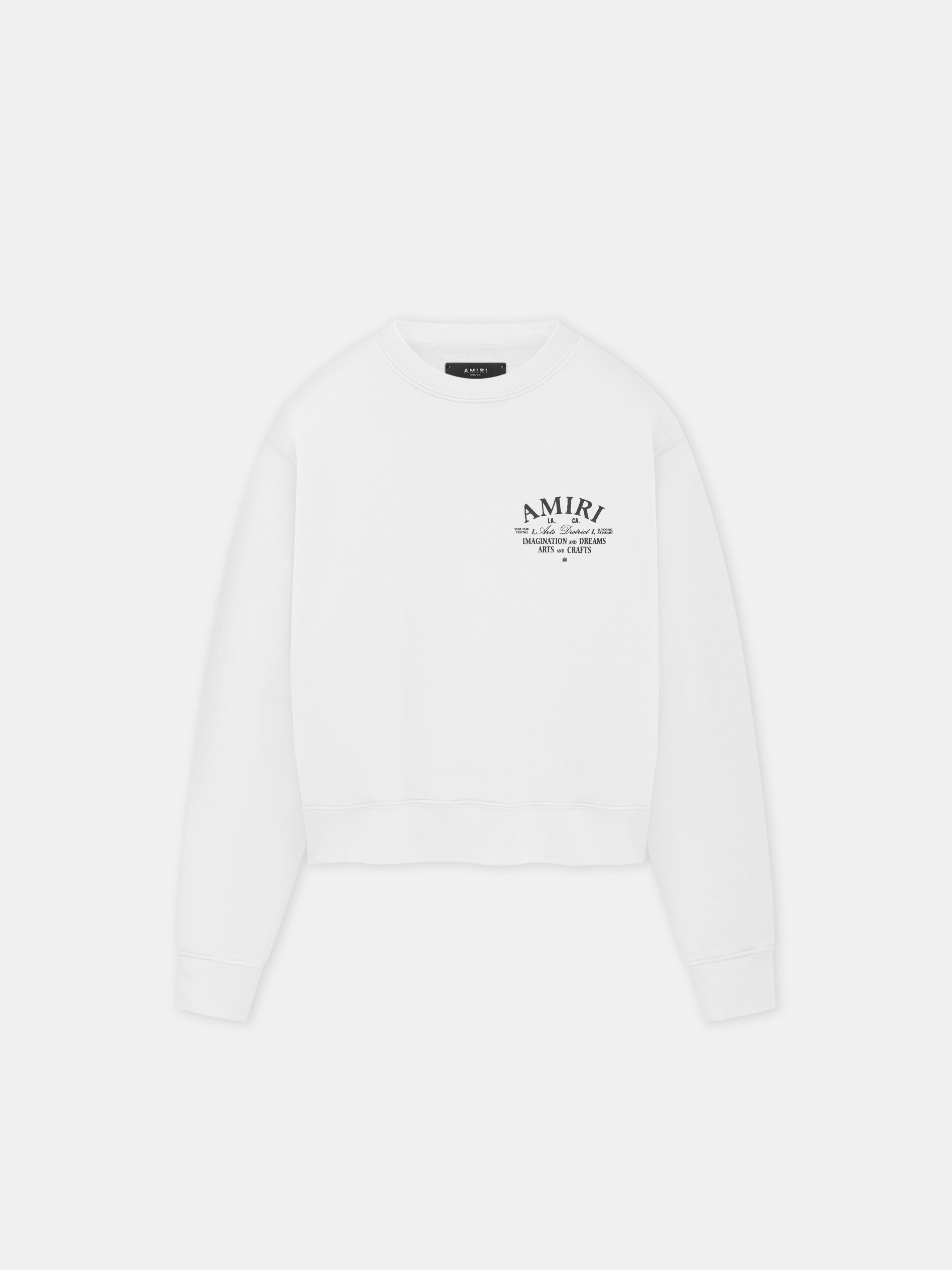 Amiri Arts District Crew Sweatshirts Damen Weiß | 18324ERYS