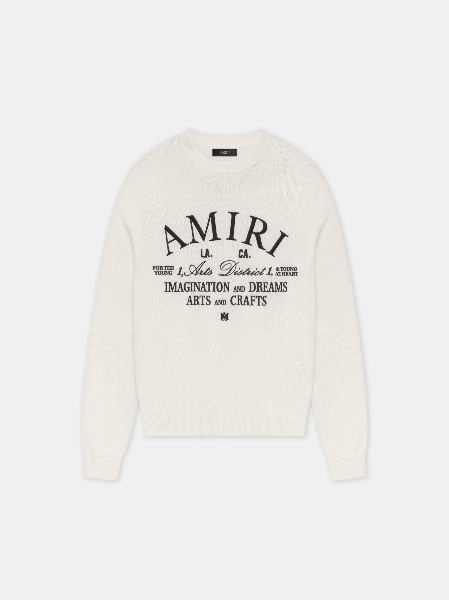 Amiri Arts District Crewneck Strickwaren Herren Alabaster | 04283JLNU