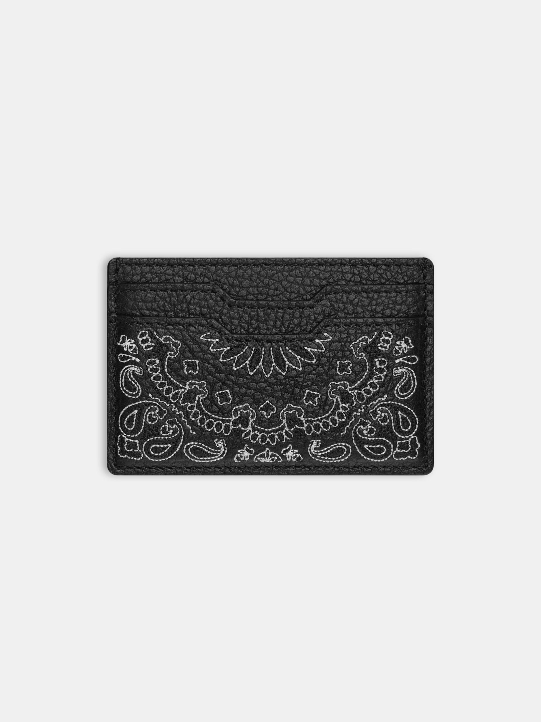 Amiri Bandana Card Holder Kleine Lederwaren Herren Schwarz | 30829ILWJ