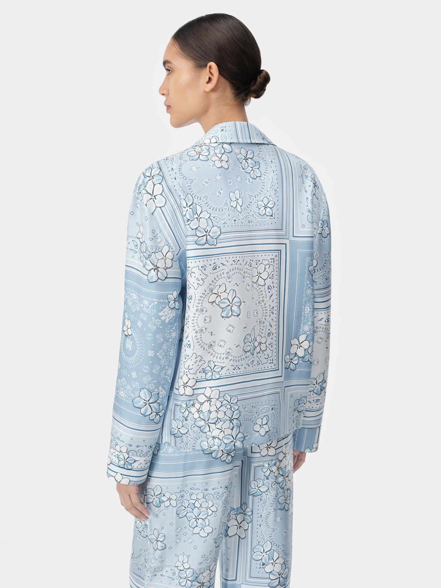 Amiri Bandana Floral Pj Shirt Hemd Damen Cerulean | 90567RNGH