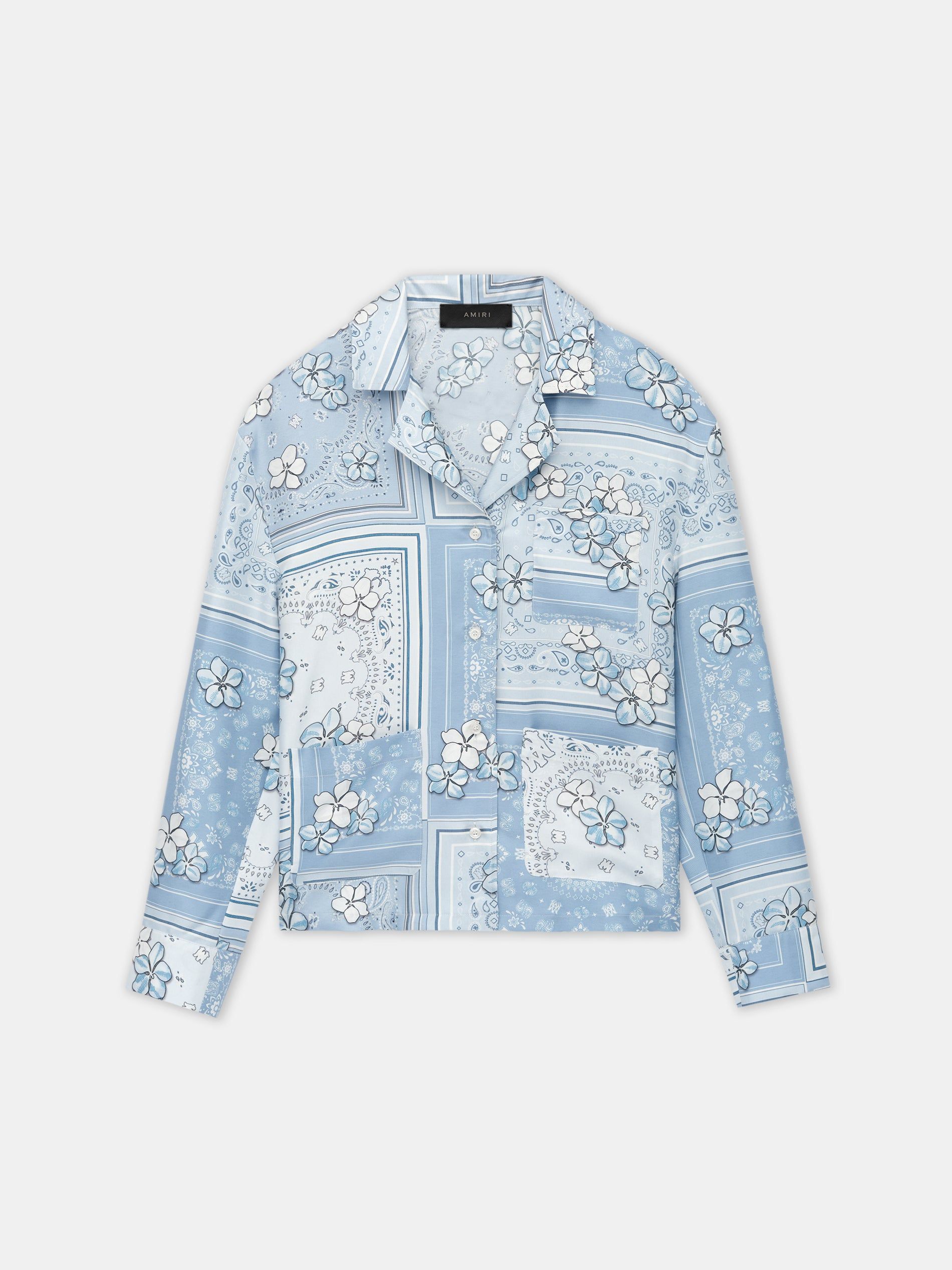 Amiri Bandana Floral Pj Shirt Hemd Damen Cerulean | 90567RNGH