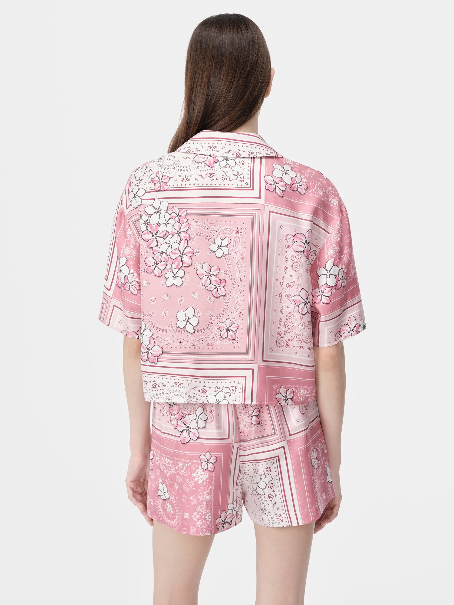 Amiri Bandana Floral Shirt Hemd Damen Rosa | 89723WPRA