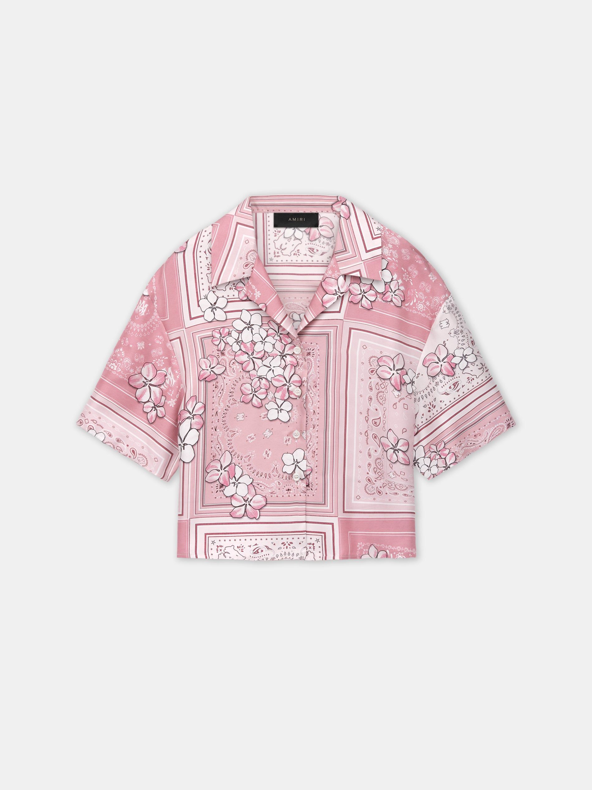 Amiri Bandana Floral Shirt Hemd Damen Rosa | 89723WPRA