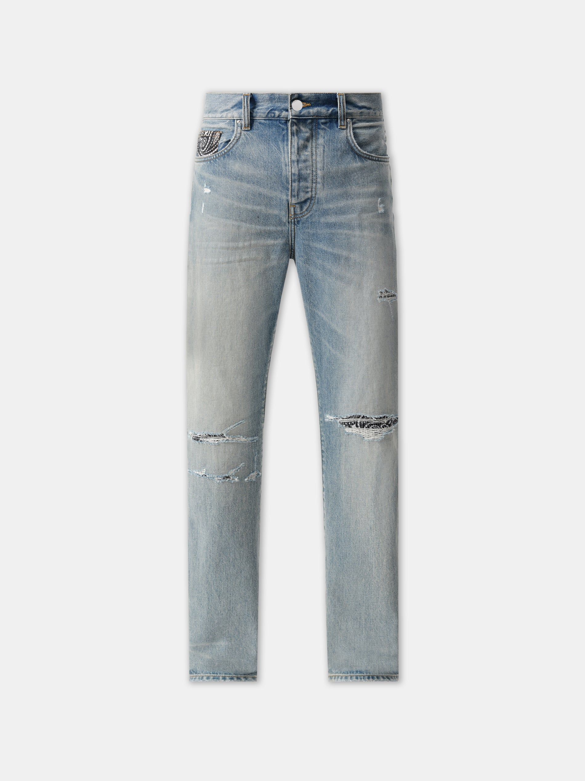 Amiri Bandana Repair Straight Jean Denim Herren Indigo | 93547NLPV