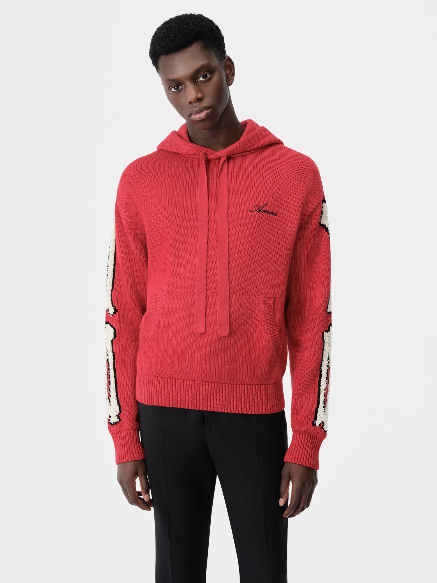 Amiri Bones Hoodie Strickwaren Herren Rot | 59276JDBH