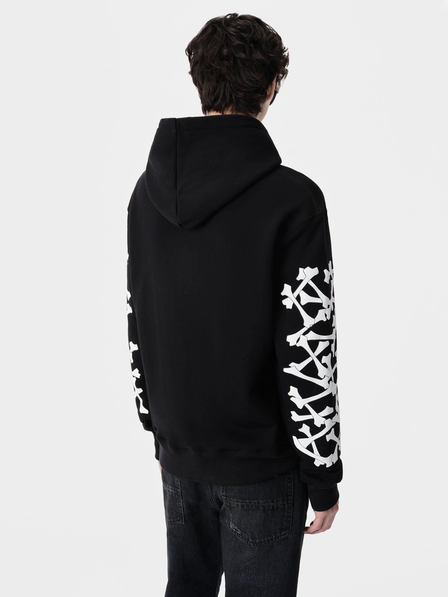 Amiri Bones Stacked Hoodie Sweatshirts Herren Schwarz | 17038WBCO