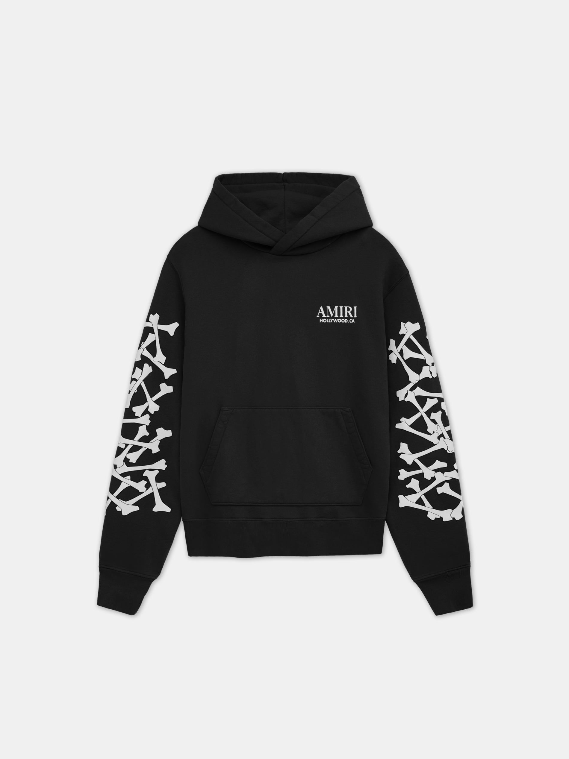 Amiri Bones Stacked Hoodie Sweatshirts Herren Schwarz | 17038WBCO