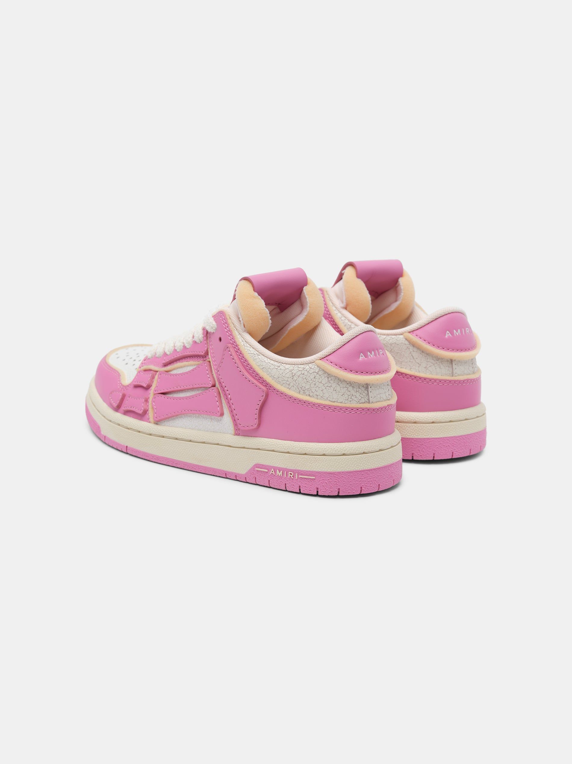 Amiri Collegiate Skel-top Low Sneakers Damen Fuchsie Rosa Weiß | 91057DGYF