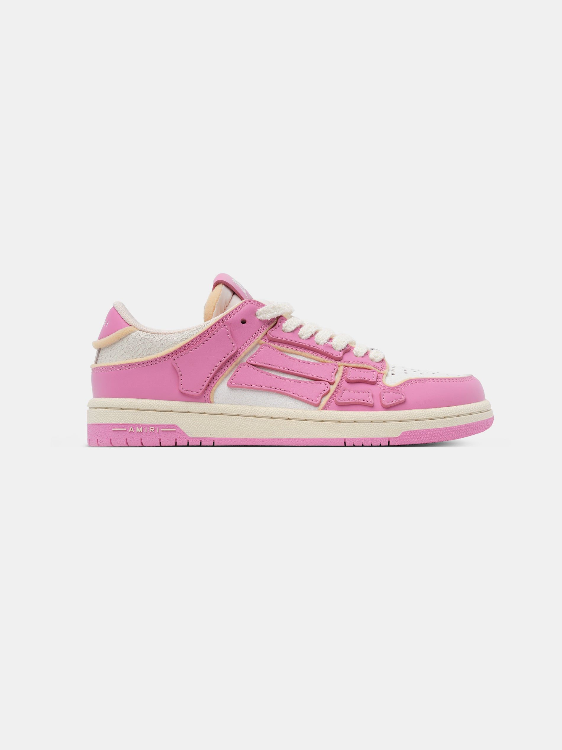 Amiri Collegiate Skel-top Low Sneakers Damen Fuchsie Rosa Weiß | 91057DGYF