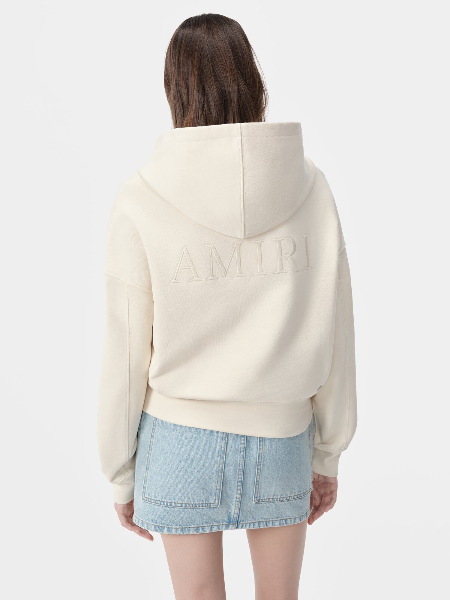 Amiri Embroidered Hoodie Sweatshirts Damen Alabaster | 37541PAYS