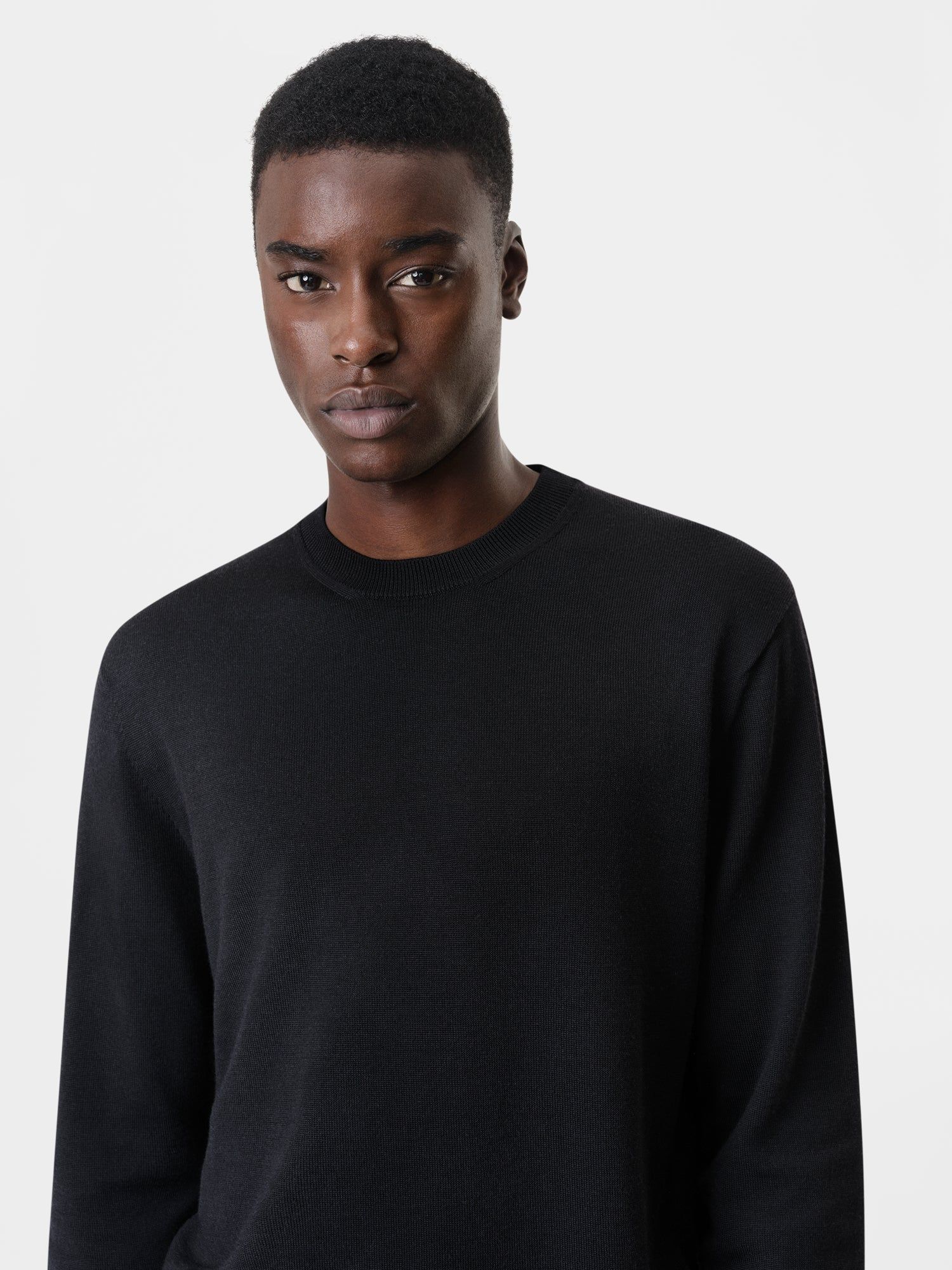 Amiri Long Sleeve Crew-black Strickwaren Herren Schwarz | 53749TVWO