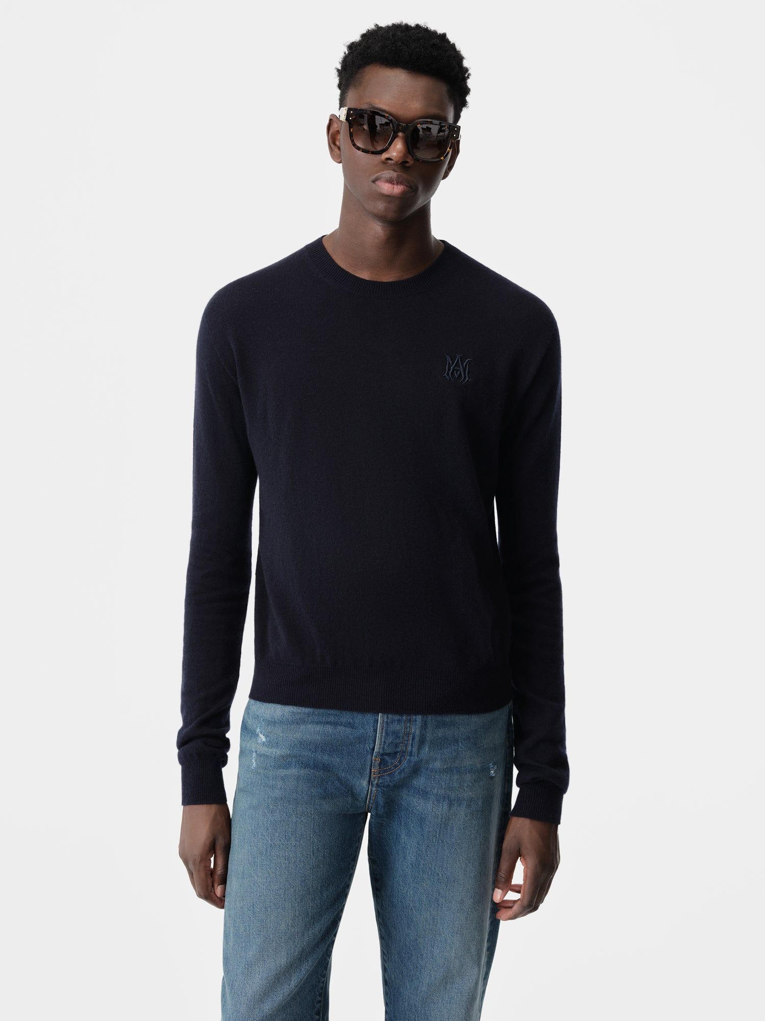 Amiri Ma Crew Strickwaren Herren Navy | 85731YSOB