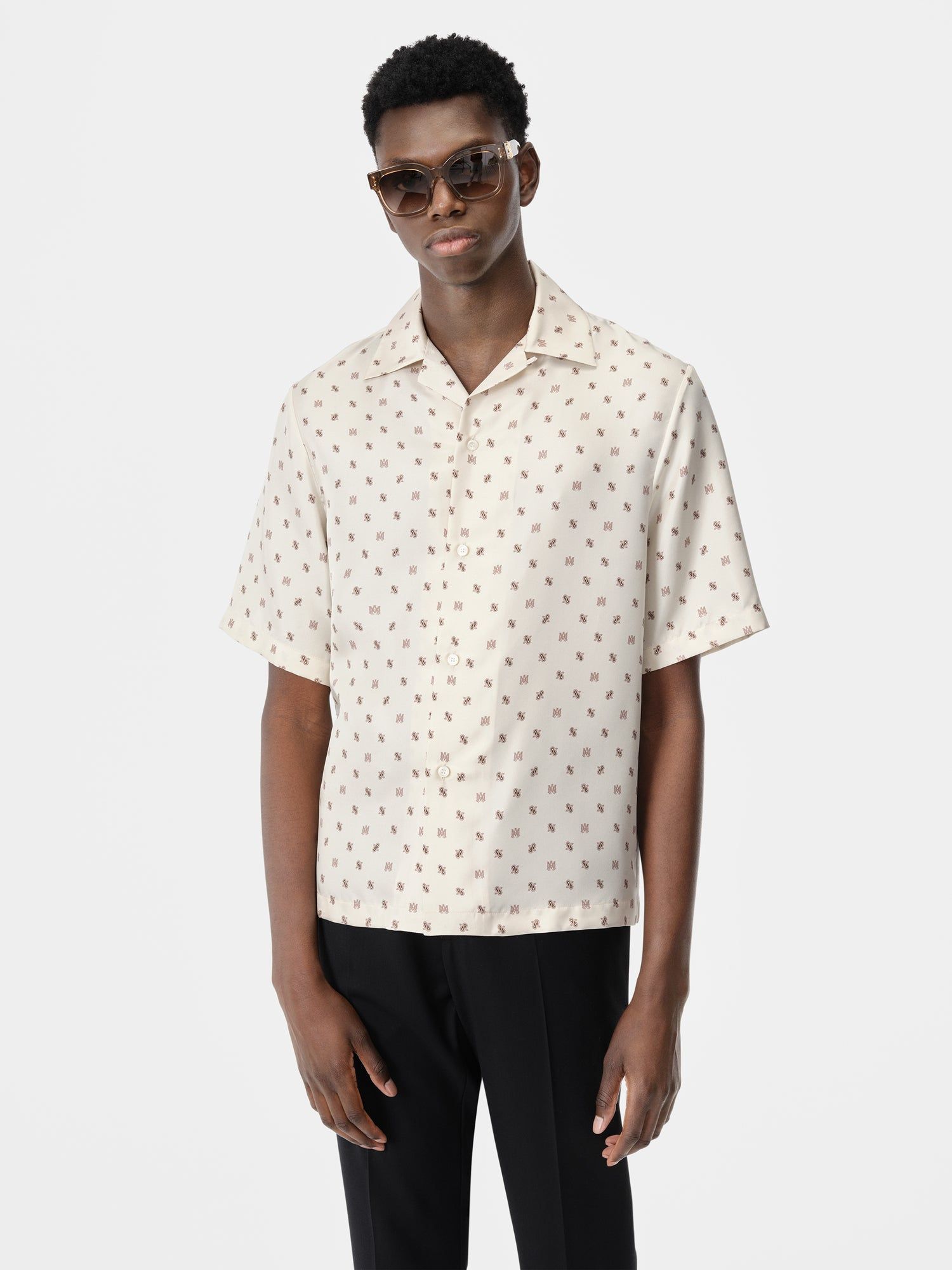 Amiri Ma Paisley Bowling Shirt Hemd Herren Birch | 40127DTVK