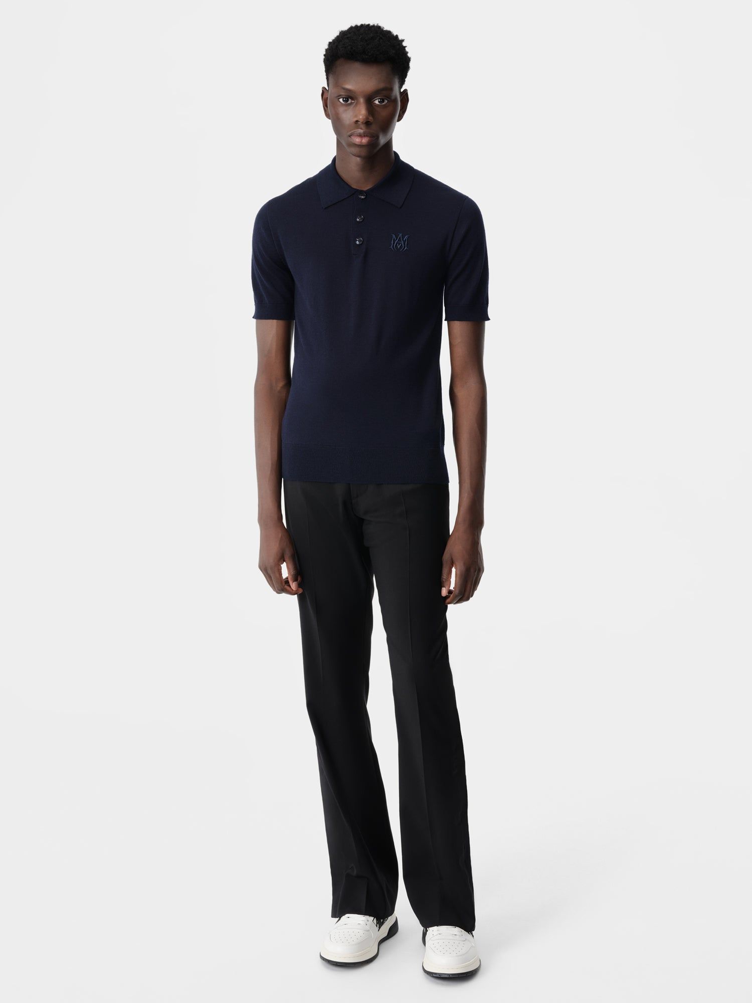 Amiri Ma Polo Strickwaren Herren Navy | 31680WSNB