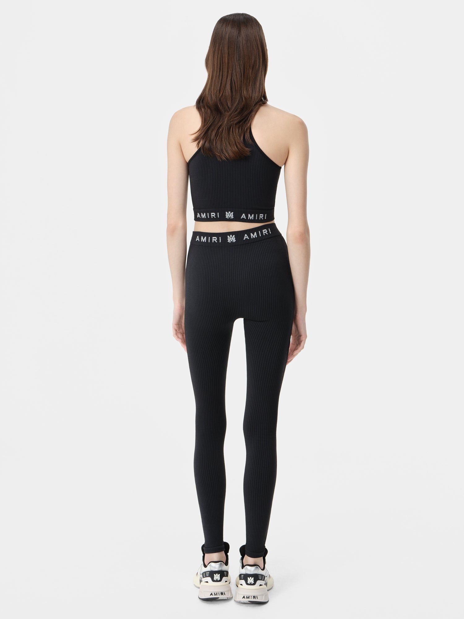 Amiri Ma Ribbed Seamless Legging Sportbekleidung Damen Schwarz | 59203BNZS