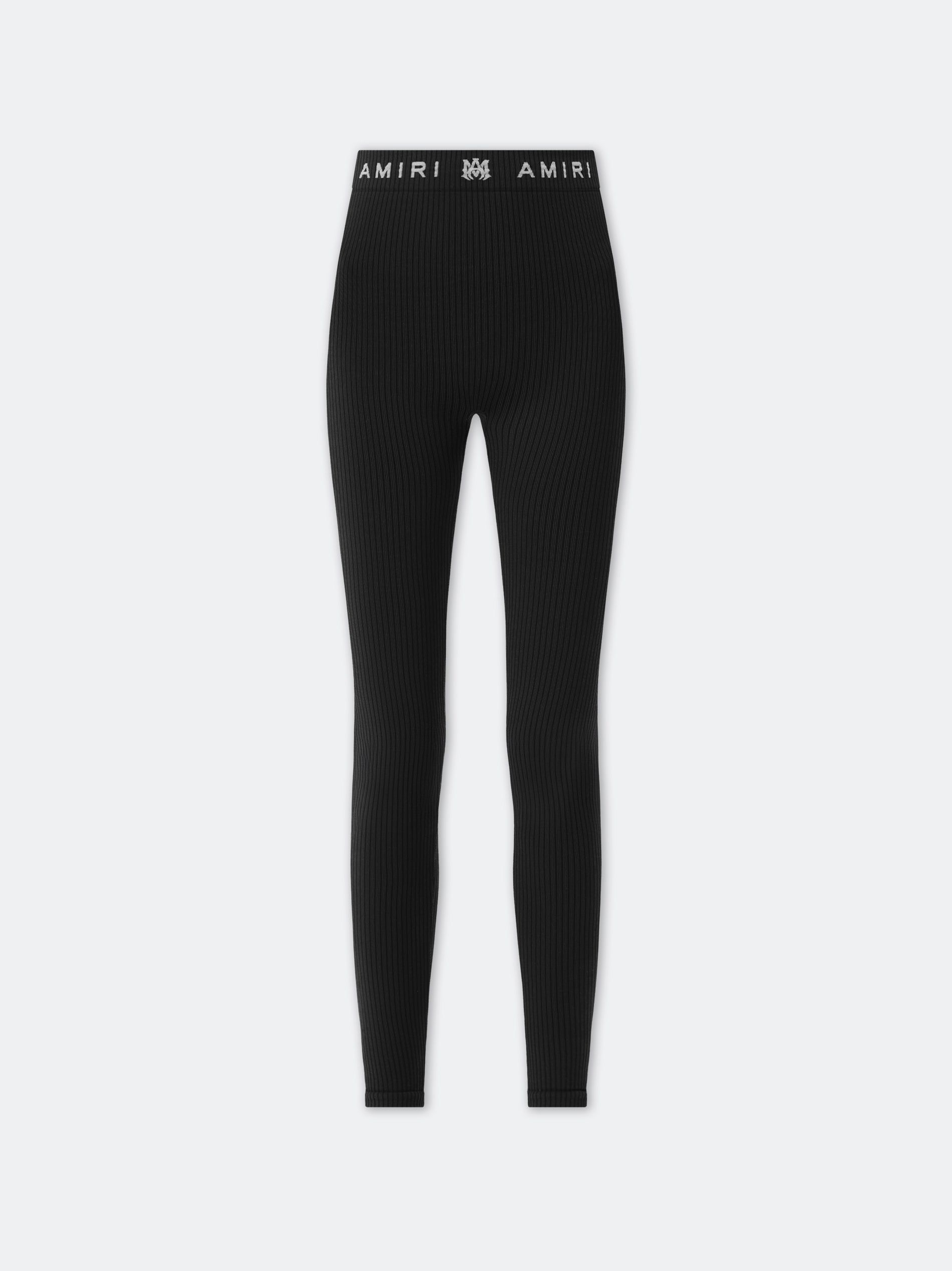 Amiri Ma Ribbed Seamless Legging Sportbekleidung Damen Schwarz | 59203BNZS