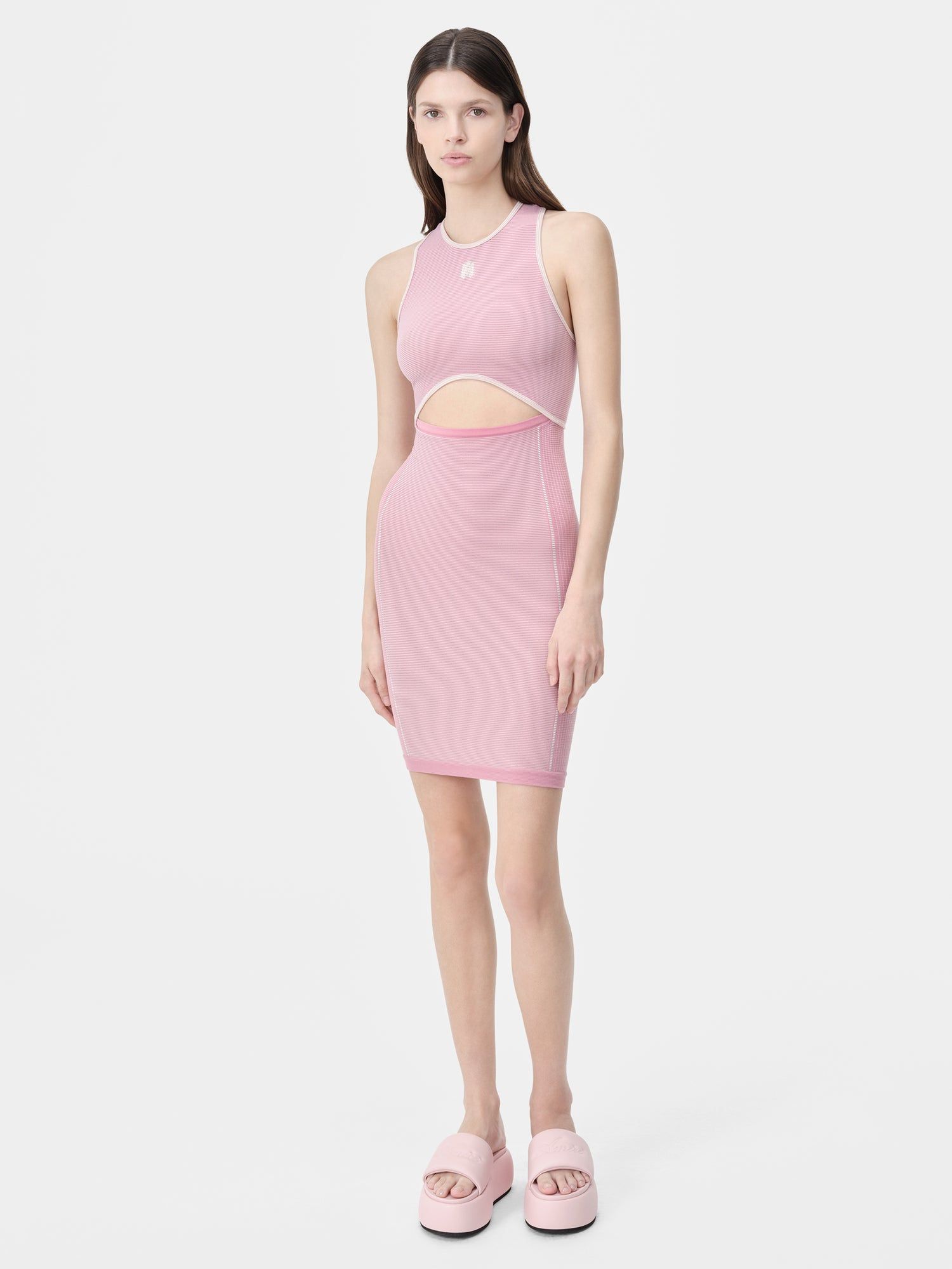 Amiri Ma Seamless Cut-out Mini Dress Sportbekleidung Damen Rosa | 98526EIZQ