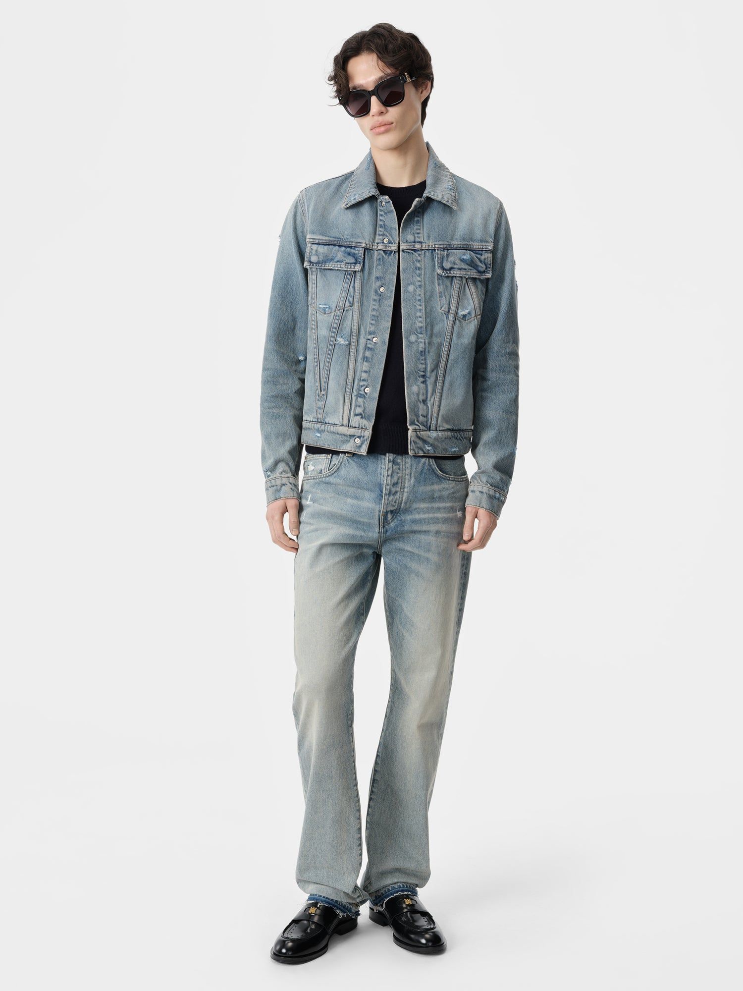 Amiri Ma Trucker Jacket Denim Herren Indigo | 79650SOGM