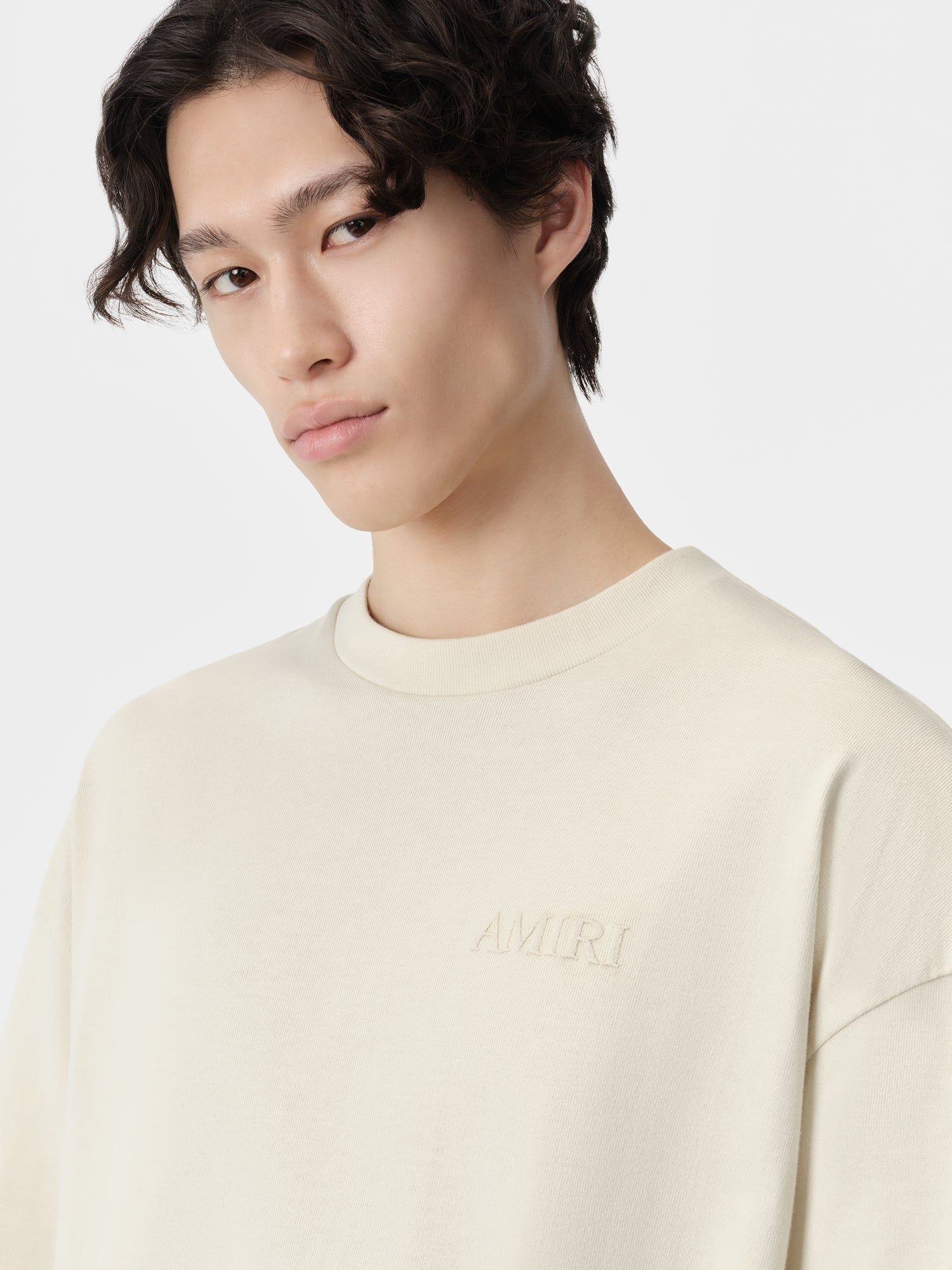 Amiri Oversized Tee T-shirts Herren Birch | 73845PRLF