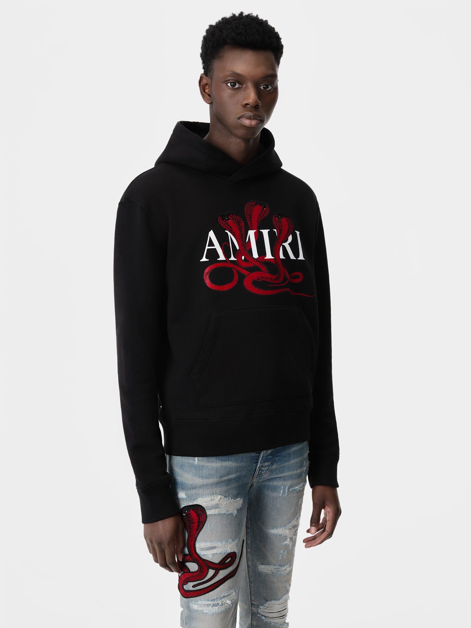 Amiri Poison Hoodie Sweatshirts Herren Schwarz Rot | 12408UGHR