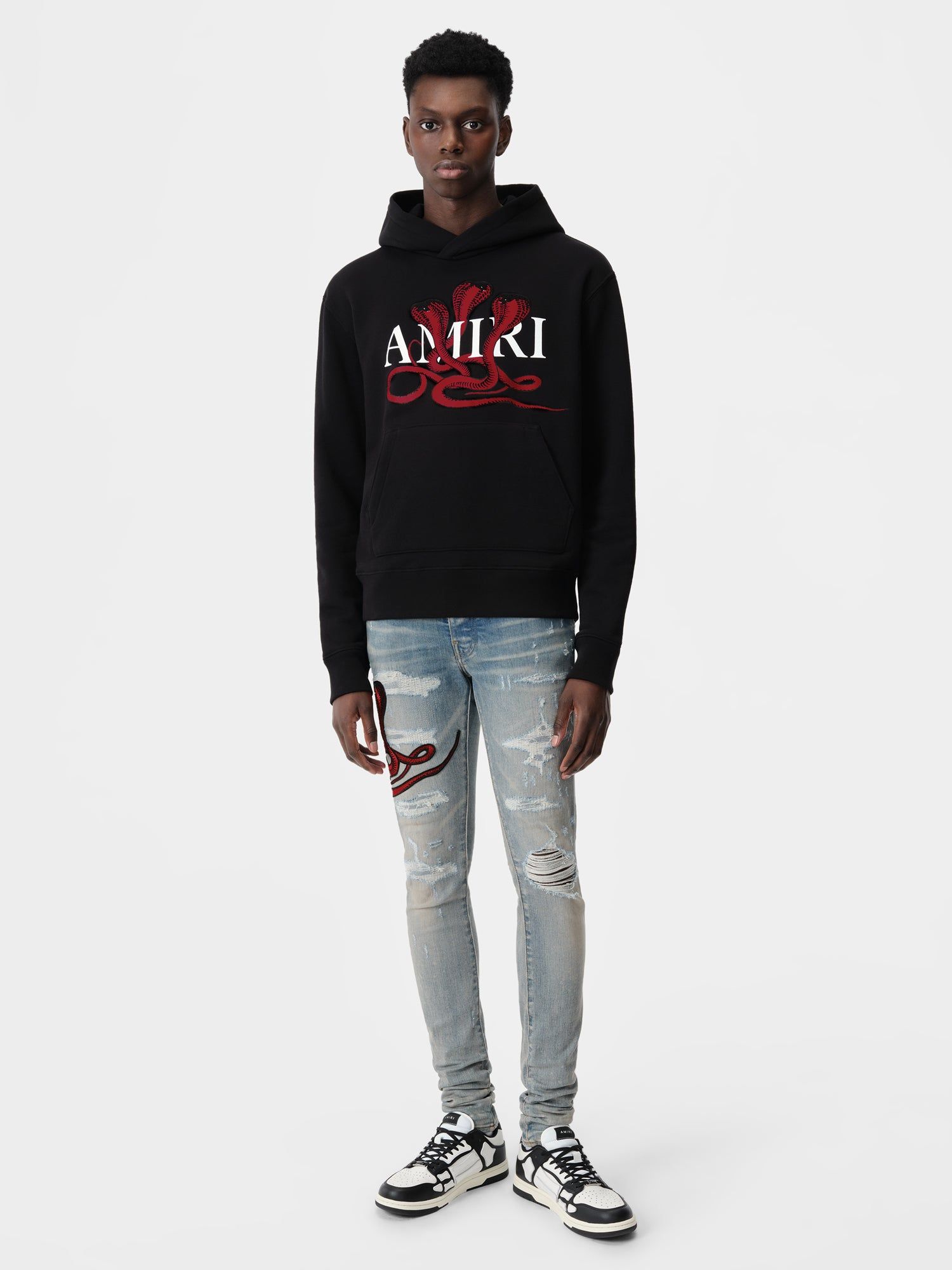 Amiri Poison Hoodie Sweatshirts Herren Schwarz Rot | 12408UGHR