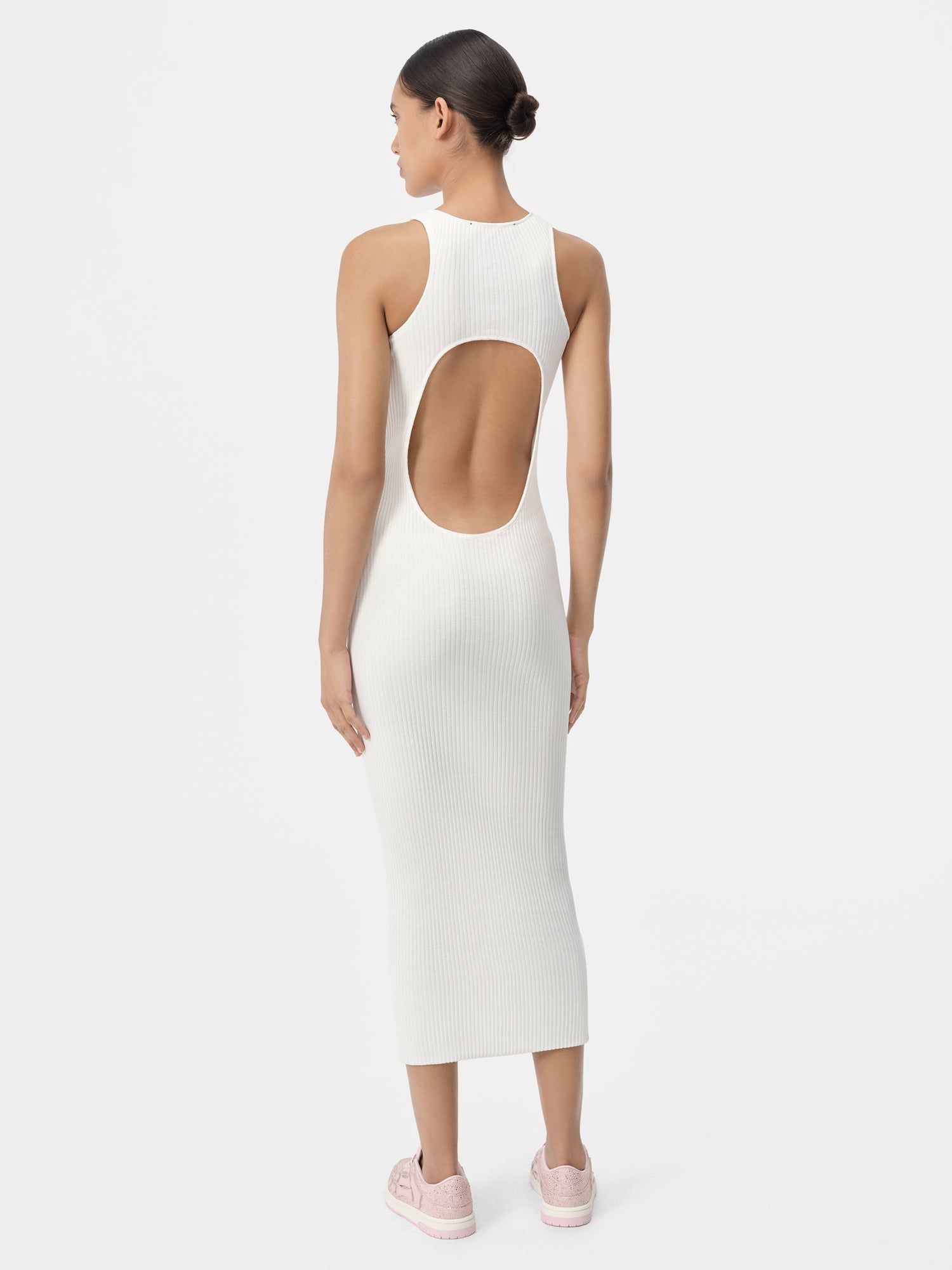 Amiri Stacked Maxi Dress Strickwaren Damen Alabaster | 73856EUMG