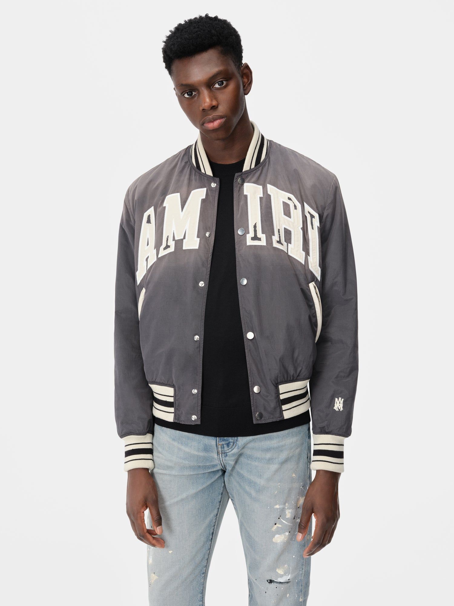 Amiri Sun Faded Bomber Oberbekleidung Herren Schwarz | 19840IWOA