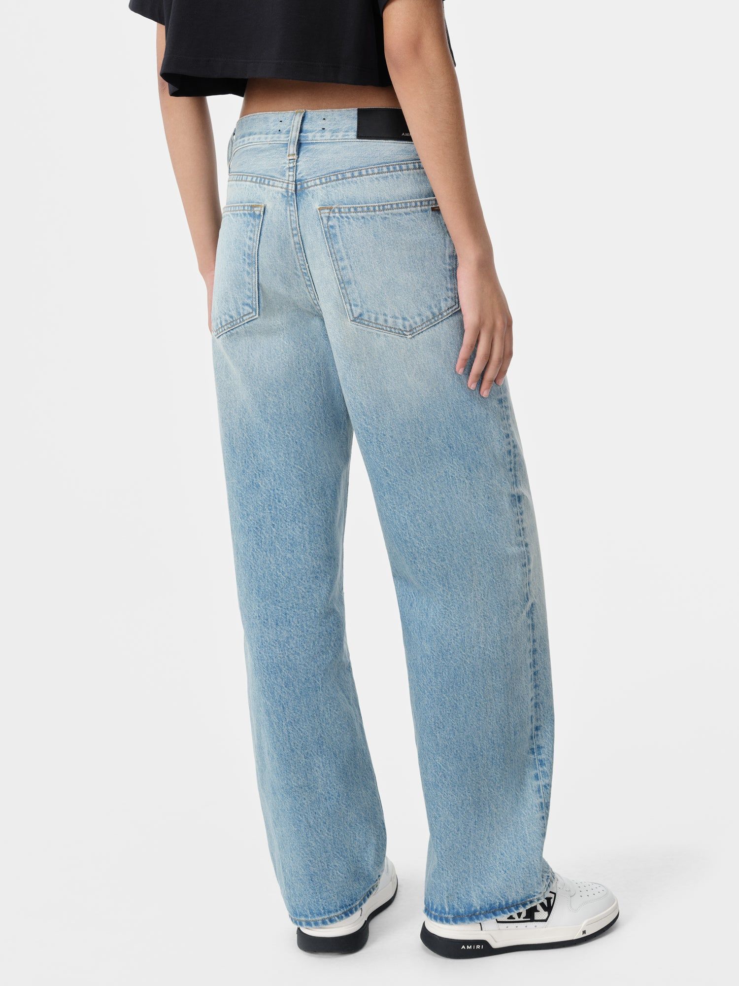 Amiri Wide Straight Jean Denim Damen Blau | 39501ZEUO